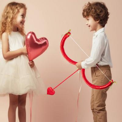 Arco y flecha de Cupido, accesorio con forma de corazón, decoración para el Día de San Valentín, fotografía, filmación, escenario, vestuario, actuación.