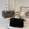 Large Capacity Shoulder Tote Bag Autumn New Lazy Style Literary Style Solid Color Personalized Shopping Bag Bag