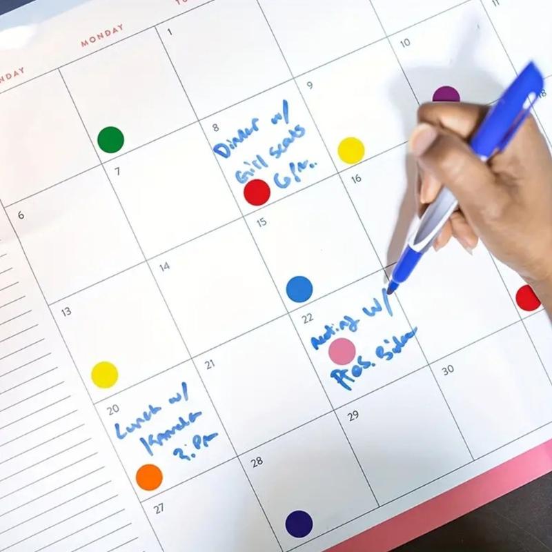 6 Rolls Circle Sticker Round Sticker Red Dot Sticker For File Sorting Inventory Marking Classroom Supplies