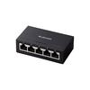 ELECOM Switching Hub 5 Port Gigabit Metal Housing Compact Lightweight [AC Adapter Included/Wall Mounting Compatible/Quiet Fanless/Power Saving/EU