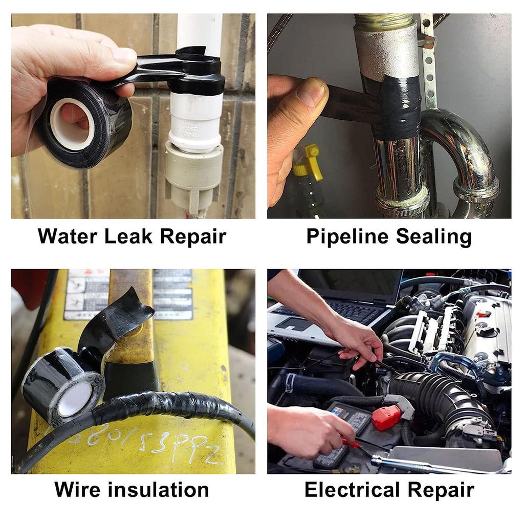 Self-Fusing Silicone Tape for Leaks Repair Waterproof Electrical Plumbing Insulation Tape Automotive Pipe Hose Bonding Tapes