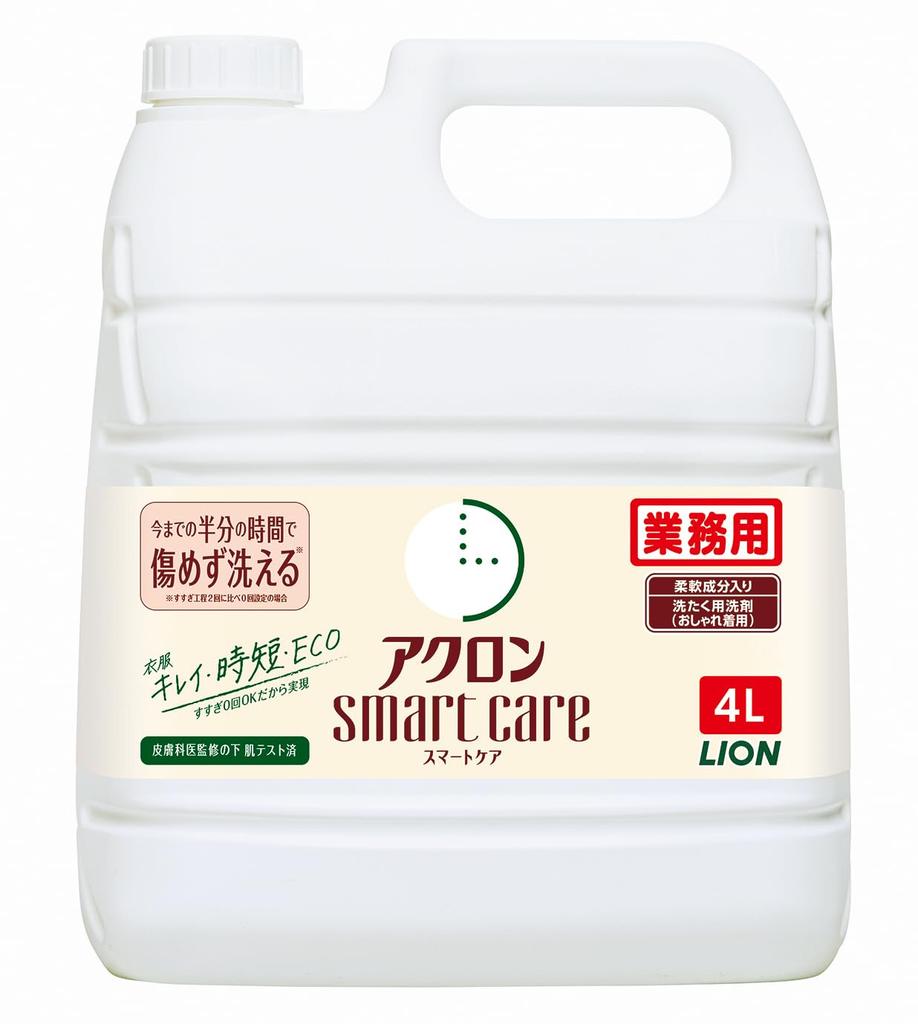 Acron Smart Care 4L Large Delicates Laundry Liquid Laundry Detergent with Fabric No Rinse (Commercial-Grade, Capacity) Detergent, Detergent, Refill,