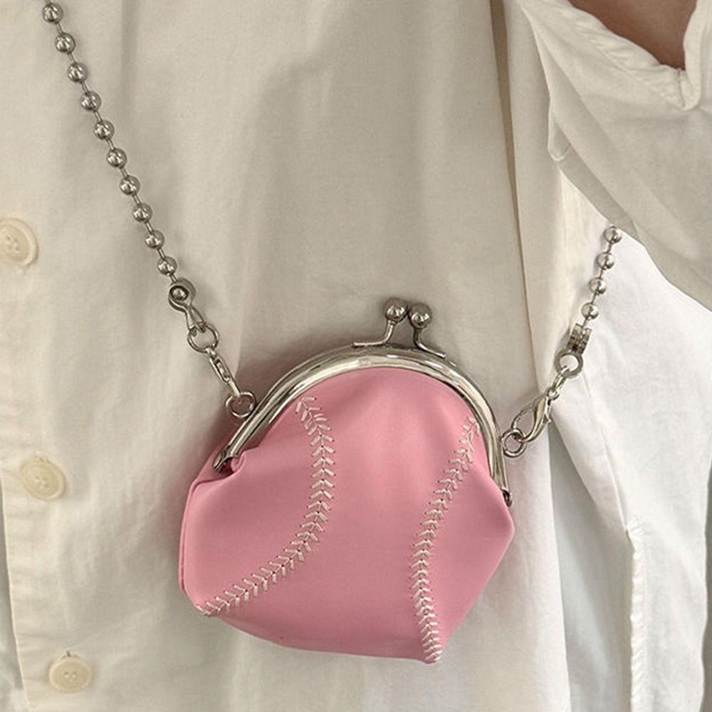 Personalizovaná řetízková mini skořepinová taška Vtipný baseballový design Vintage crossbody kabelka Dárek