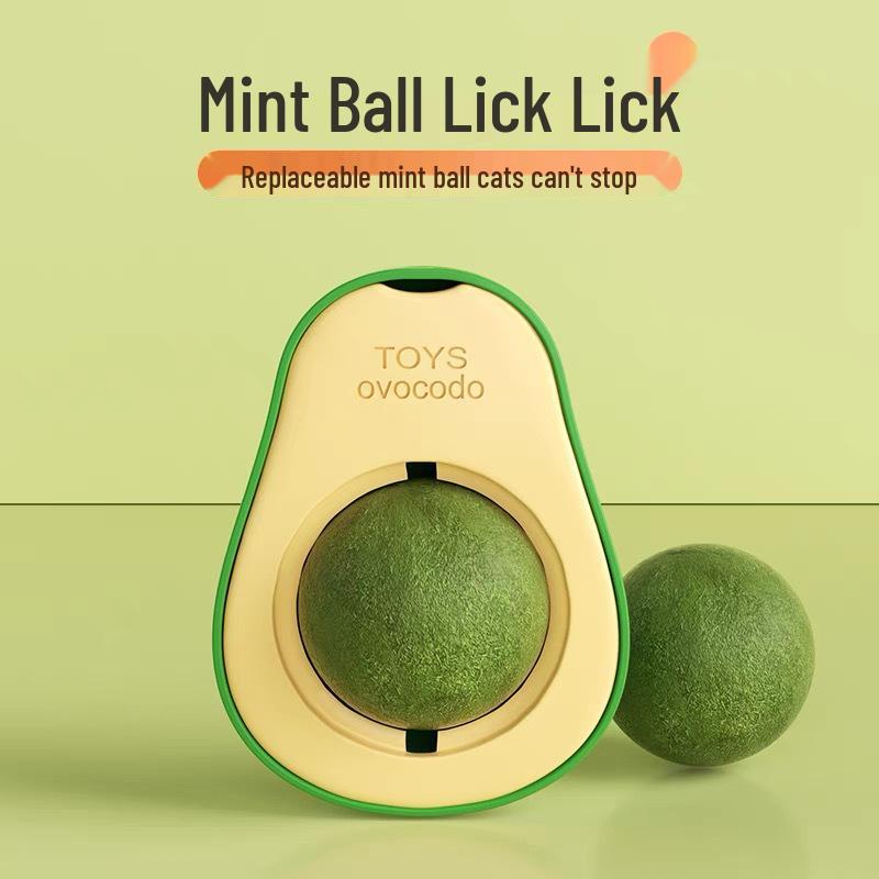 Avocado Catnip Ball: Durable, Bite-Resistant Toy for Molar Cleaning and Entertainment