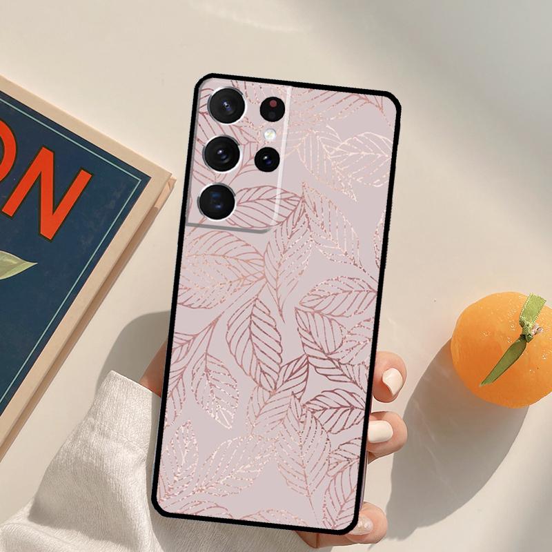 Love Rose Gold Style Phone Case For Samsung Galaxy S25 S26 Ultra S20 S21 S22 S23 S24 Plus S10 S25 FE Back Cover