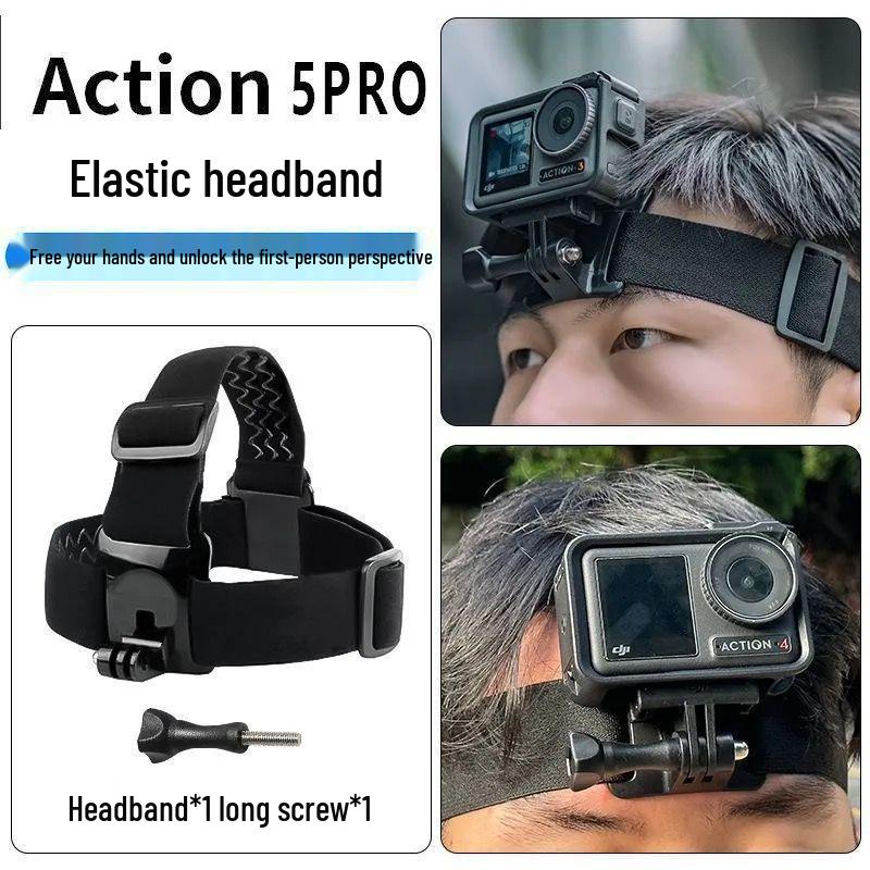 DJI Action5Pro/43 Camera Accessories: Chest Strap, Headband, Backpack Clip, Tempered Film, Helmet Strap