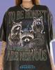 To Be Honest All My Systems Are Nervous Raccoon Comfort Colors® Tshirt, Funny Meme Anxiety Trash Panda Vintage Space Animal Lover,