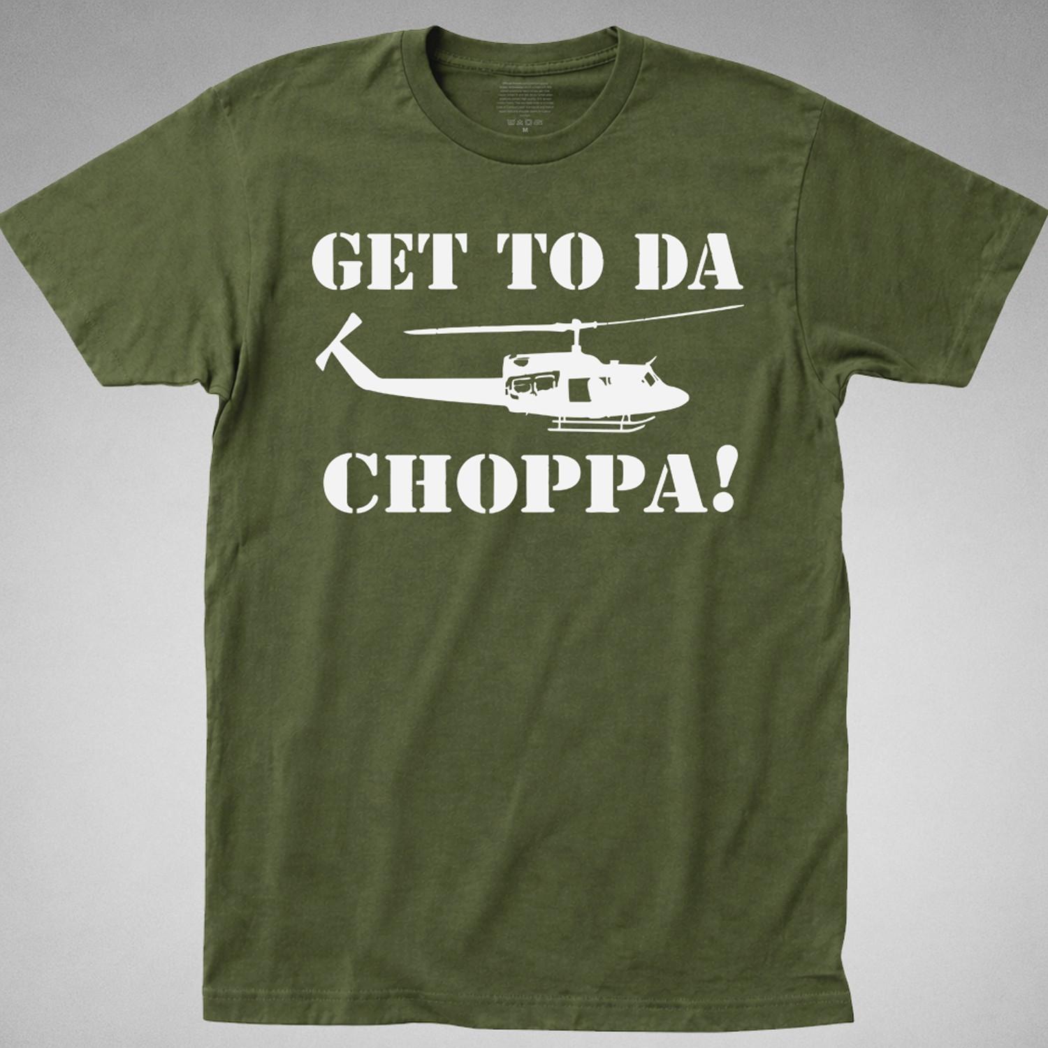 GET TO DA CHOPPA T-Shirt Predator Arnold Schwarzenegger chopper dutch alien 1987 L