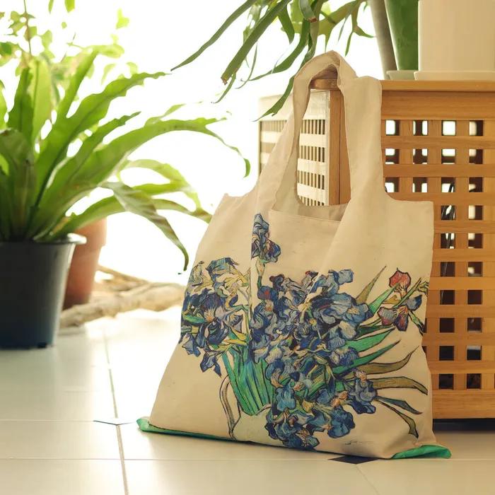 [Market Bag] Vase with Iris (White) / Vincent Van Gogh