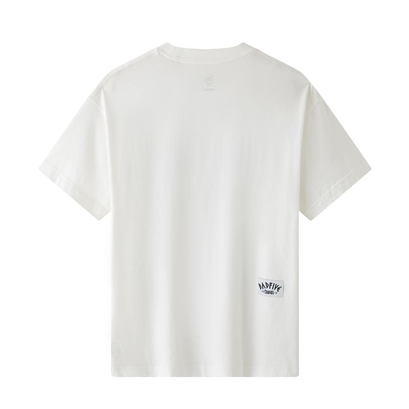 Li-Ning Badfive Series Basketball Character Letter Print Sports T-Shirt Men Tops White AHST279-7