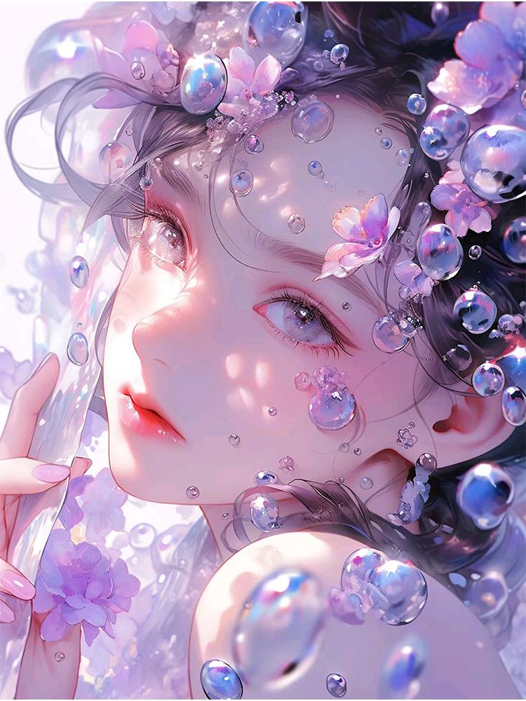 5D DIY Diamond Painting Cartoon Girl Mosaic Picture Needlework Full Diamond  Embroidery Cross Stitch Home Decorative