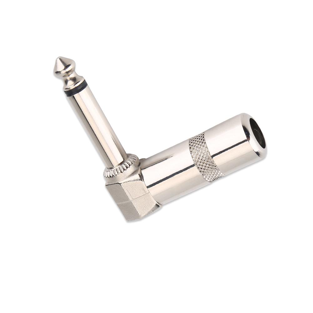 3Pcs 6.3mm 1 4inch L Type Instrument Audio Microphone Cable Connector Right Angle Plug Jack