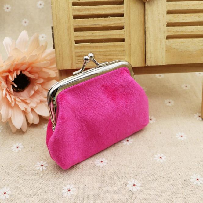 Womens Corduroy Small Wallet Holder Coin Purse Clutch Handbag Bag