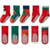 5 Paar Kleinkind Baby Weihnachtssocken Anti-Rutsch-Socken Kinder Anti-Rutsch-Socken für Jungen Mädchen SML