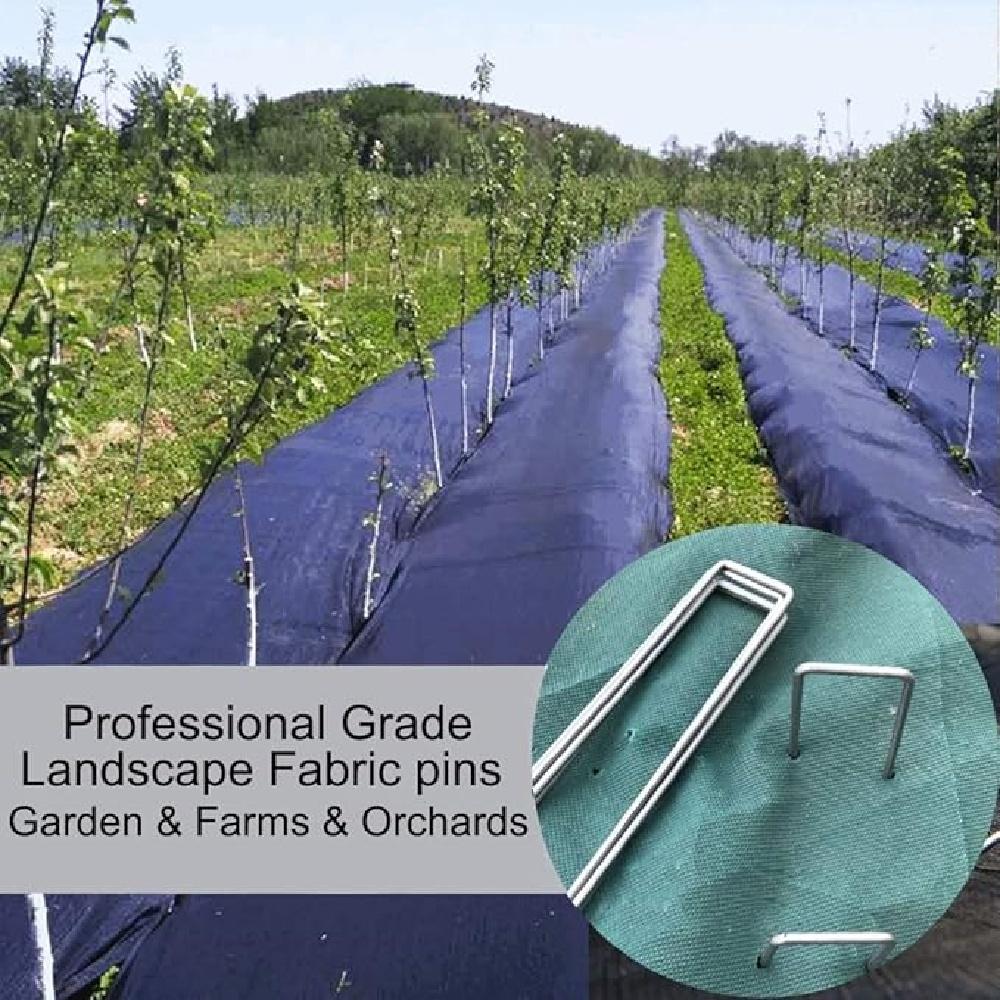 50 Garten-U-förmige Bodennägel, dick, 2,5 mm breit, 4 cm lang, 10 cm große U-förmige Bodennägel