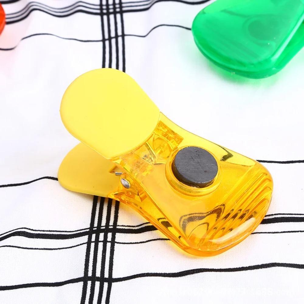 1PC Random Color Magnetic Kitchen Bag Clips, Refrigerator Sealing Clip for Notes Photos, Home Food Sealing Organizer Accessories