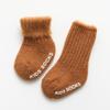 Baby Winter Wool Socks Boy Girl Solid Soft Fleece Thicken Warm Fur Short Socks Anti-slip Floor Calf Sock Baby Clothes Kids Stuff