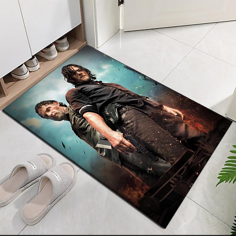 Daryl and Rick Printed Carpetrugfor Office Chair Living Room Bedroom Kitchen Room Decor Gifts
