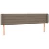 VidaXL Tête de Lit à LED Meuble de Chambre à Coucher Accessoire de Lit Double Tête de Cadre de Lit Intérieur Taupe 3123402