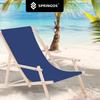 SPRINGOS® Garden Sun Lounger Folding Wooden Sun Lounger With Armrests
