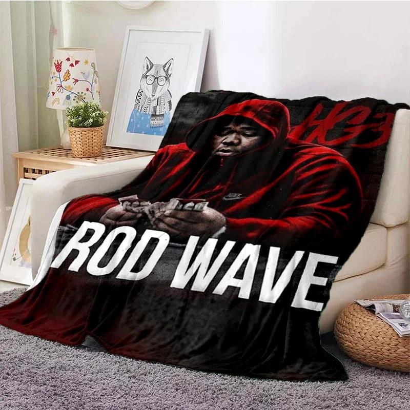 HD Rod Wave D Print Rapper Star Soft Plush Throw Blanket for Living Room Bedroom Picnic Bed Sofa Cover Cozy Flannel