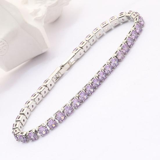 Brățară șic cu stras delicat rafinat multicolor strălucitor rochie răpitoare tenis brățară femei bijuterii încheietura mâinii