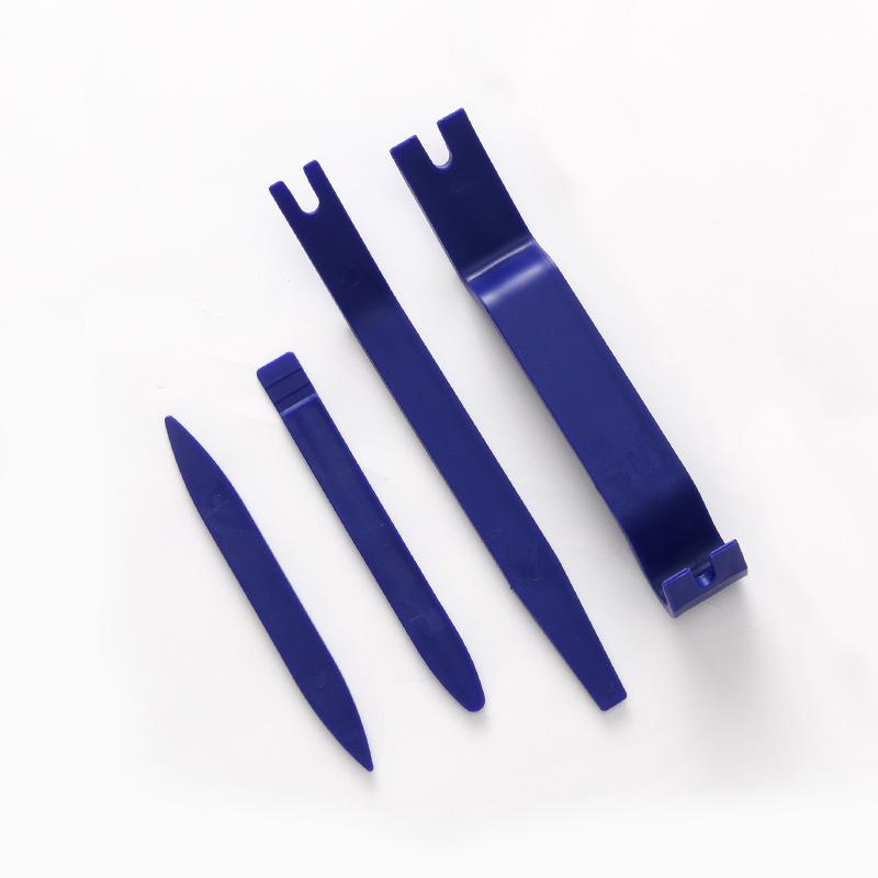 

4-Piece Plastic Pry Bar Set for Car Interior and Stereo Disassembly синий