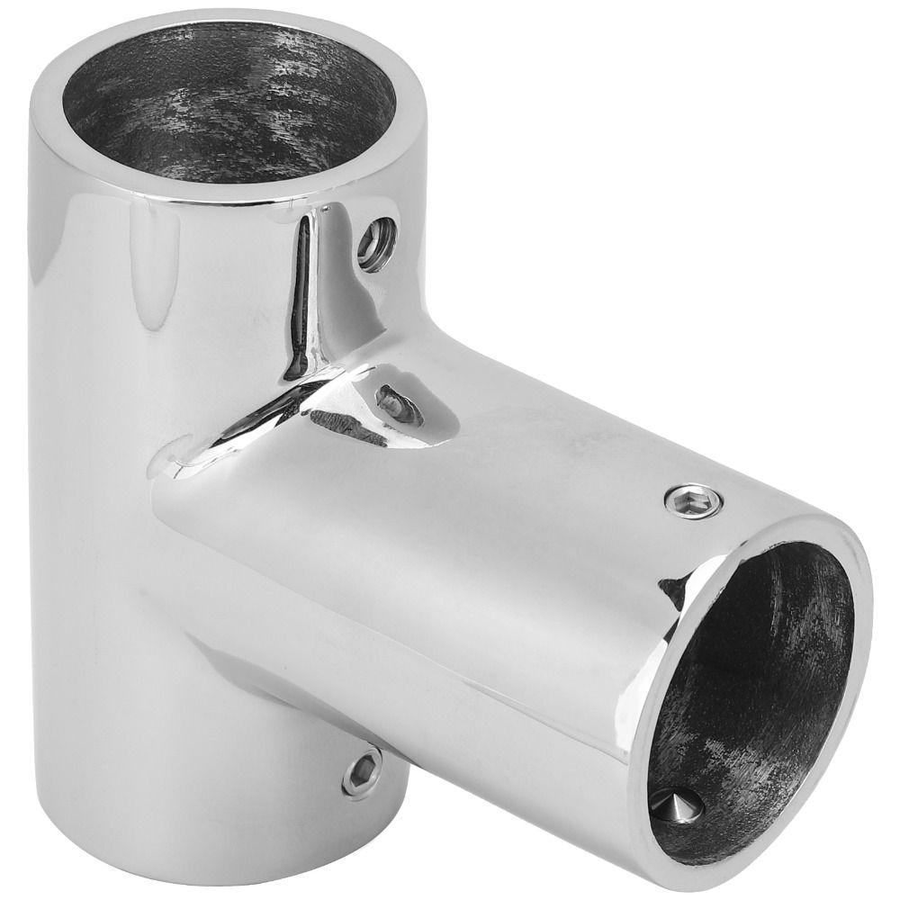 90 Degree Pipe Connector Polished Deck Hand Tee Boat Handrail Tee  Marine Yacht Boat Deck Railing