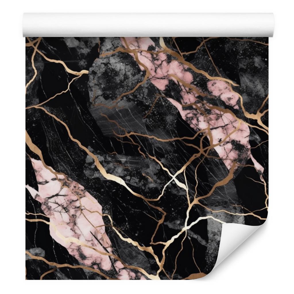 Graphite and Black Marble Wallpaper for Living Room and Bedroom 50x1000