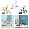 European Style Reindeer Statue, Deer Figurine Ornament Resin Collection Craft Animal Sculpture for
