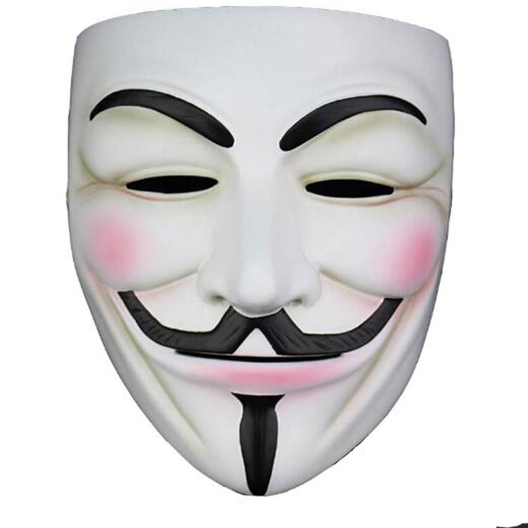 For V Vendetta White Copper V Monster Resin Mask Dance Party Halloween Carnival