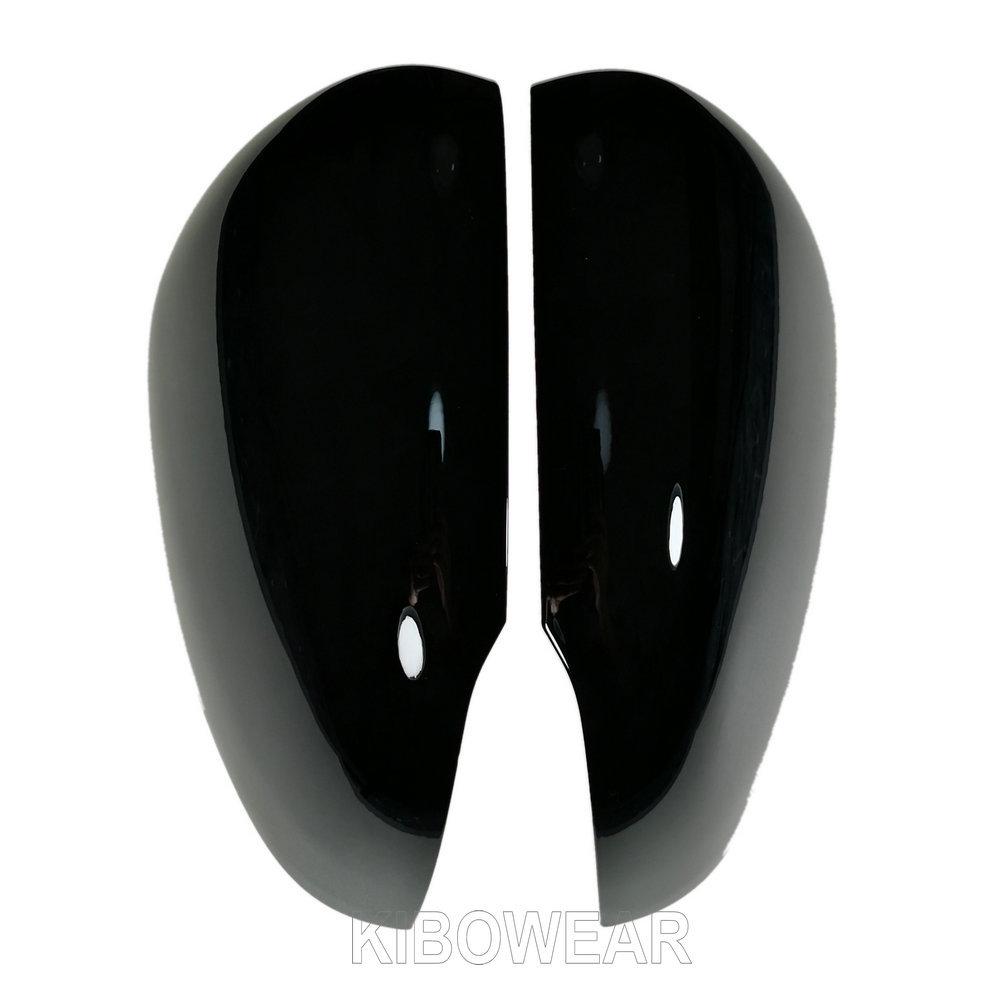 Gloss Black Rearview Mirror Cover for 2020 Mercedes-Benz A-Class W177, CLA V177, and C118