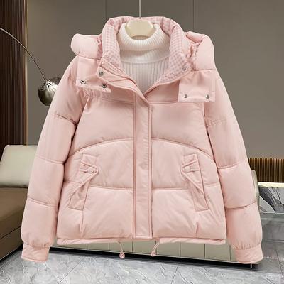 Neuer Winter Baumwollmantel, Baumwolljacke, Kapuze im koreanischen Stil, Vielseitige und modische Damenjacke, locker, schlicht und modisch, kurze Jacke