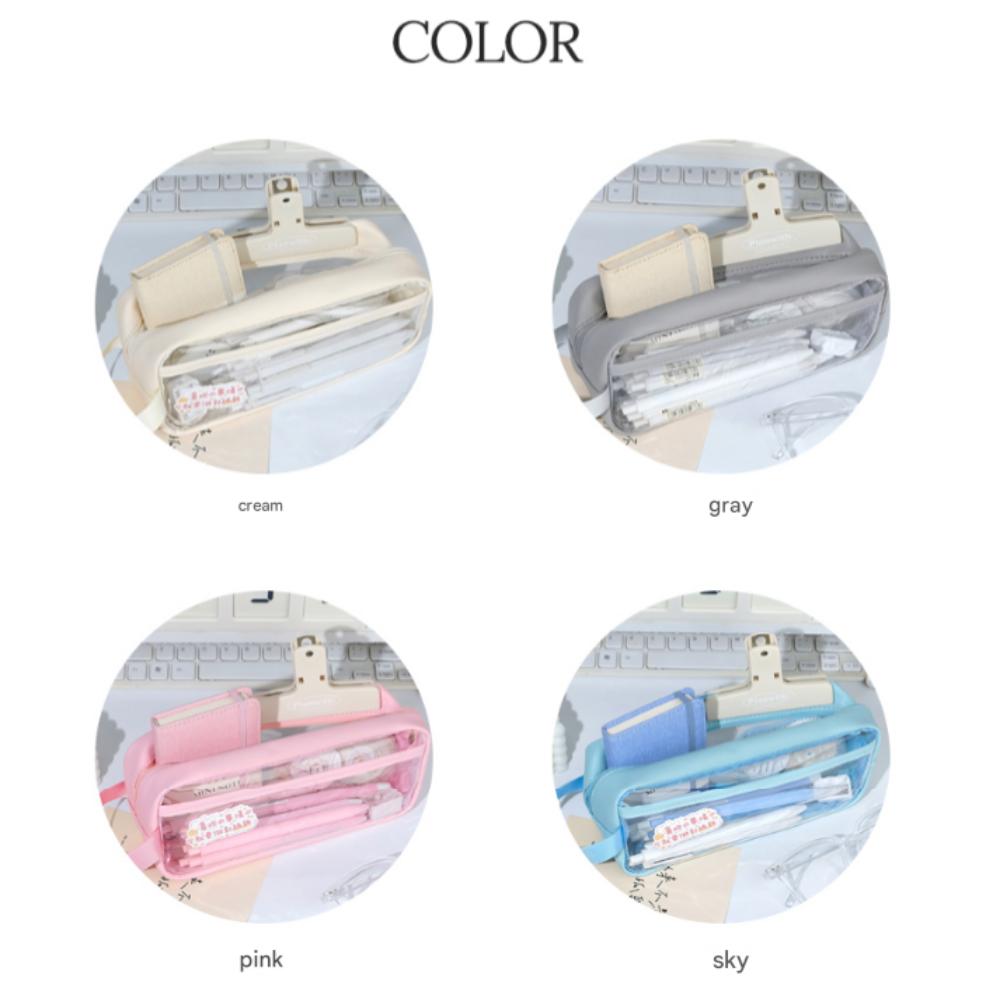 Transparent PVC Pen Case Pencil Pouch