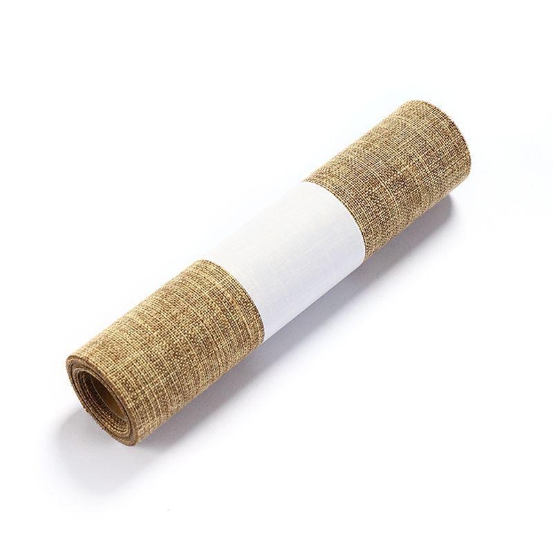 

Linen Table Runner Chinese Style Waterproof Tea Mat Brown Brown Waterproof linen table runner 20*125cm