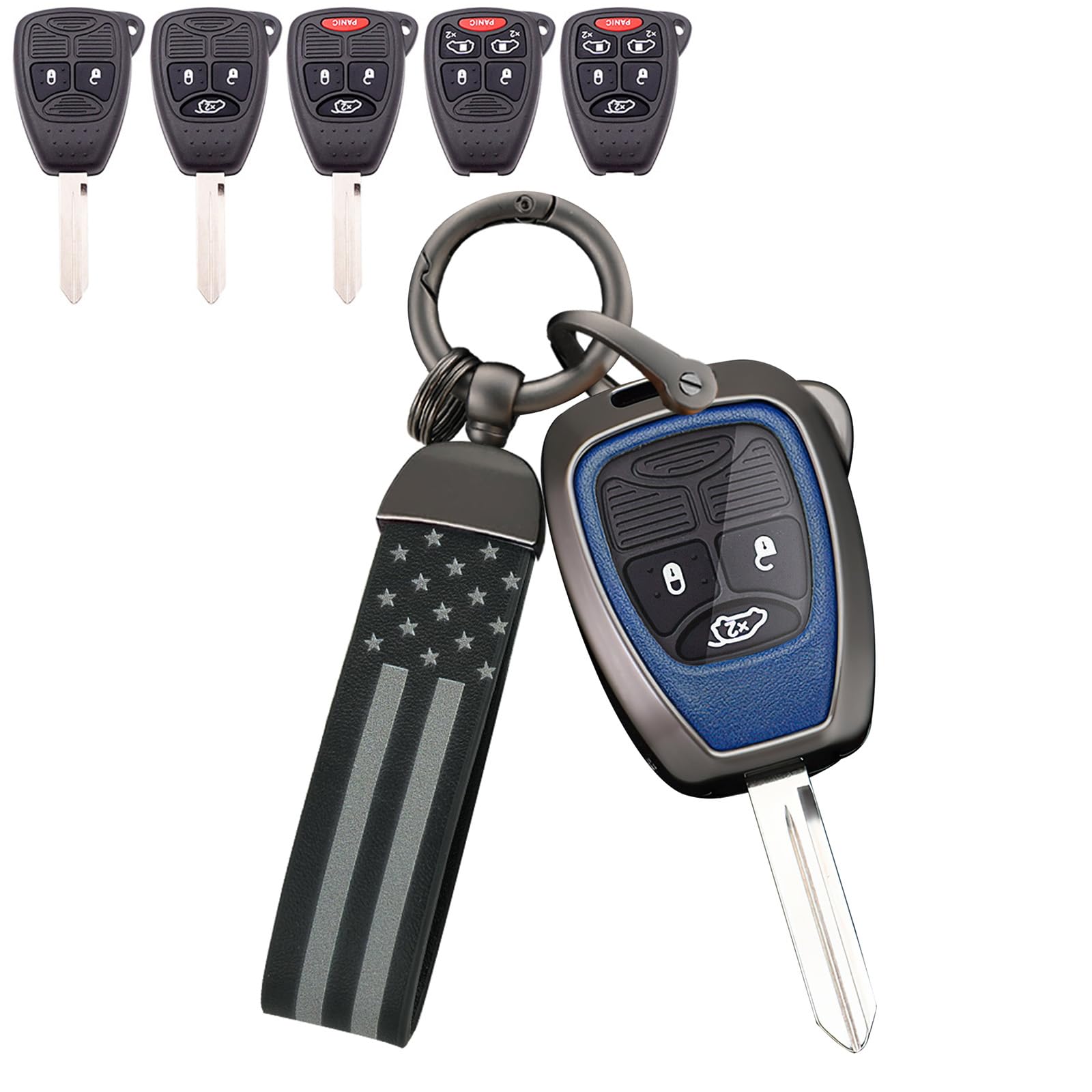 [TECART] Key Case for Jeep Key Cover Key Holder for синий