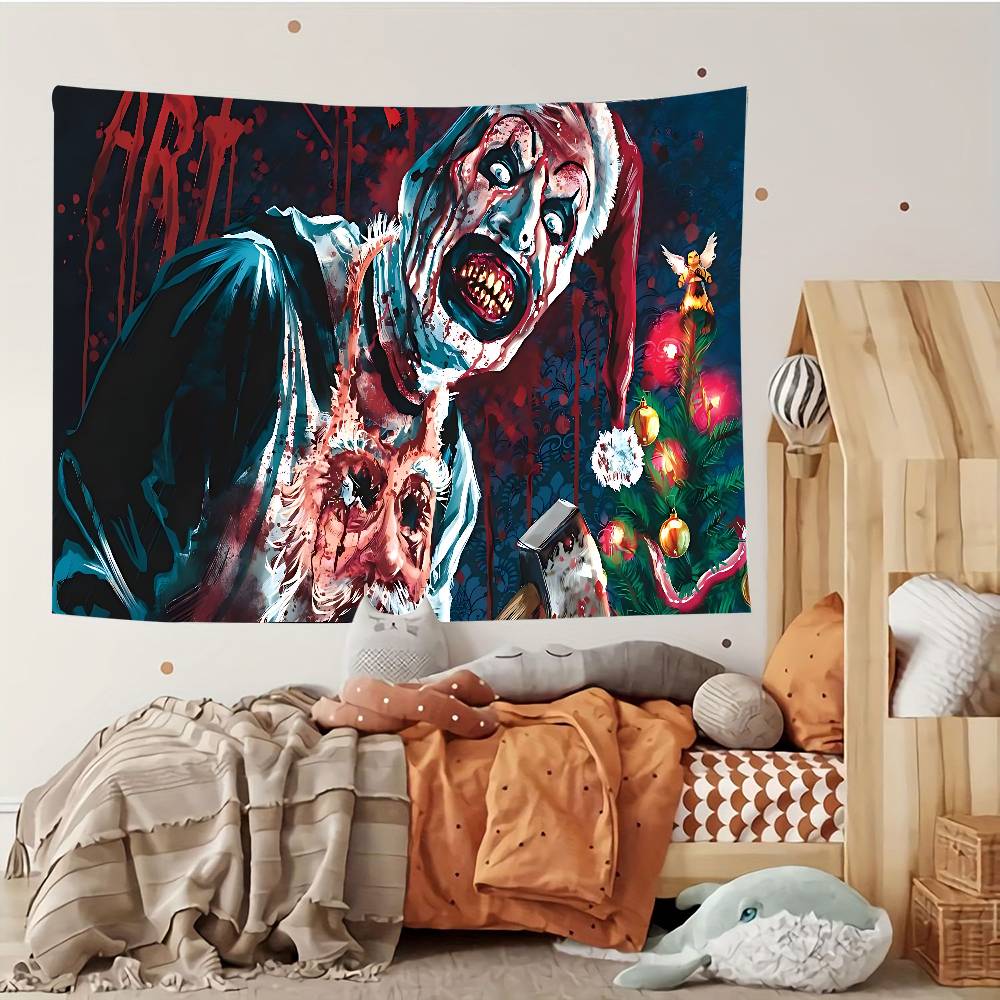 WHalloweensMovie TTerrifier Tapestry Customizable Tapestries Of Various Styleswall Hangings Celebrity Photo Printingwall