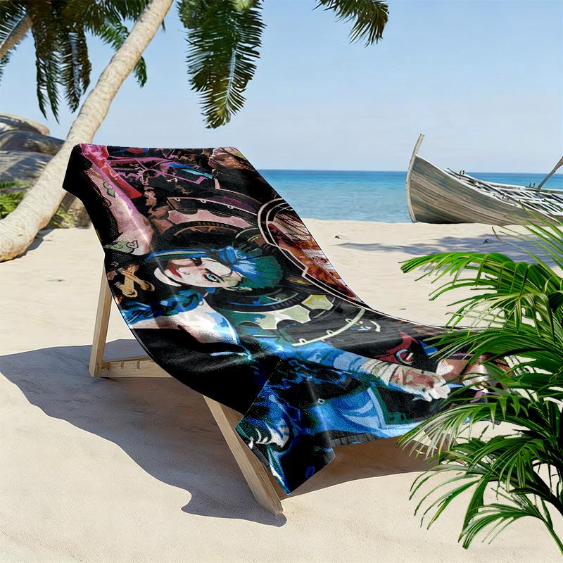 Jinx 2D Flat Print Beach Towel, Large Soft Quick Dry Towel for Beach Camping Swimming.MSTJ0918484