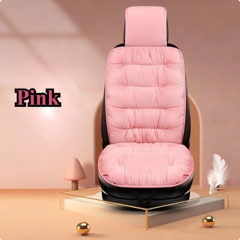 

Зимняя утолщенная пуховая автомобильная подушка, одинарная теплая плюшевая цельная универсальная подушка для сиденья front row single розовый
