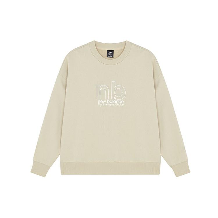 (WMNS) New Balance ( IU ) New Balance Casual Round Neck Long Sleeves Solid Color Pullover Hoodie Yellow Women s AWT14358-PEB M