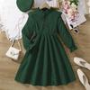 European Girls' Retro Long Sleeve Dress, 6-12 Years, Autumn/Winter Collection