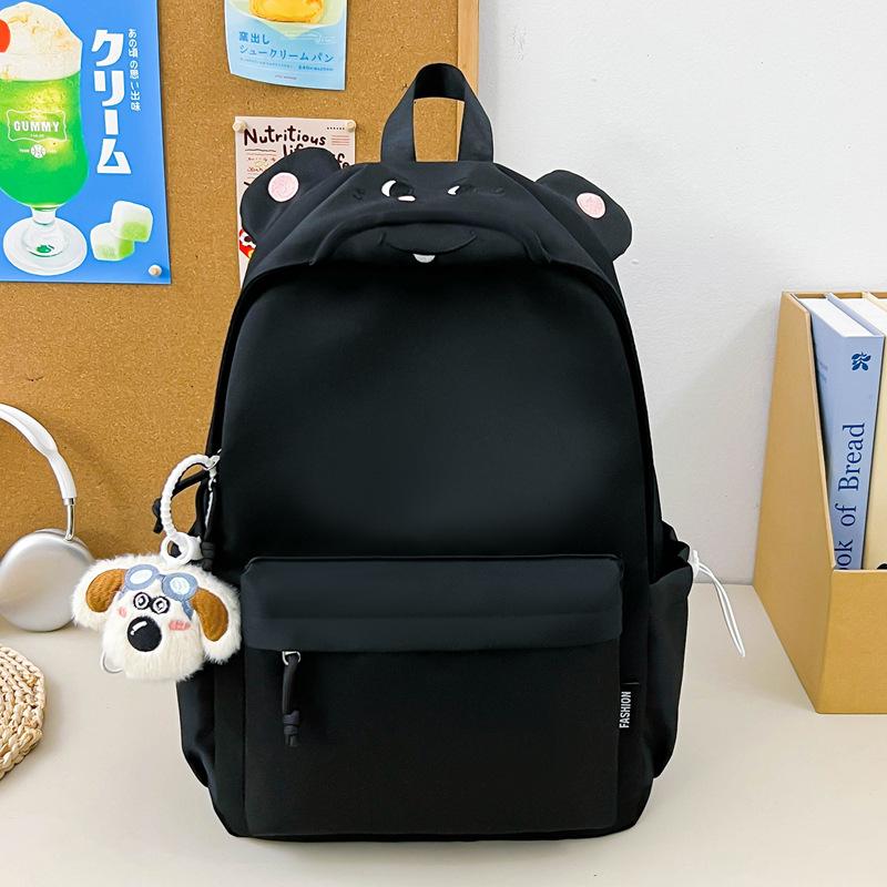 Schoolbag1011 new ins trendy solid color simple and versatile large capacity middle school students students travel backpack