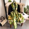 Lotus Pond Luxury Scarf Women's Delivery New Silk Scarf Long Large Size Travel Shawl Sunscreen