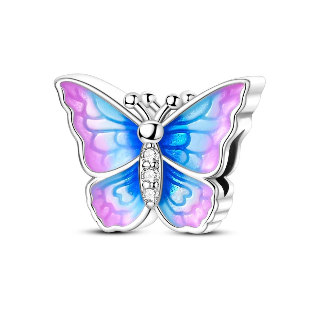 925 Silver Butterfly Firefly Pendants Charms Beads For Women Fine Jewelry Making Necklace Bracelet