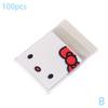 100Pcs Cute Cartoon Printed Opp Clear Packaging Bags Candy Bag Self-Adhesion Storage Bag Diy Gift Pastry Sealable Bag