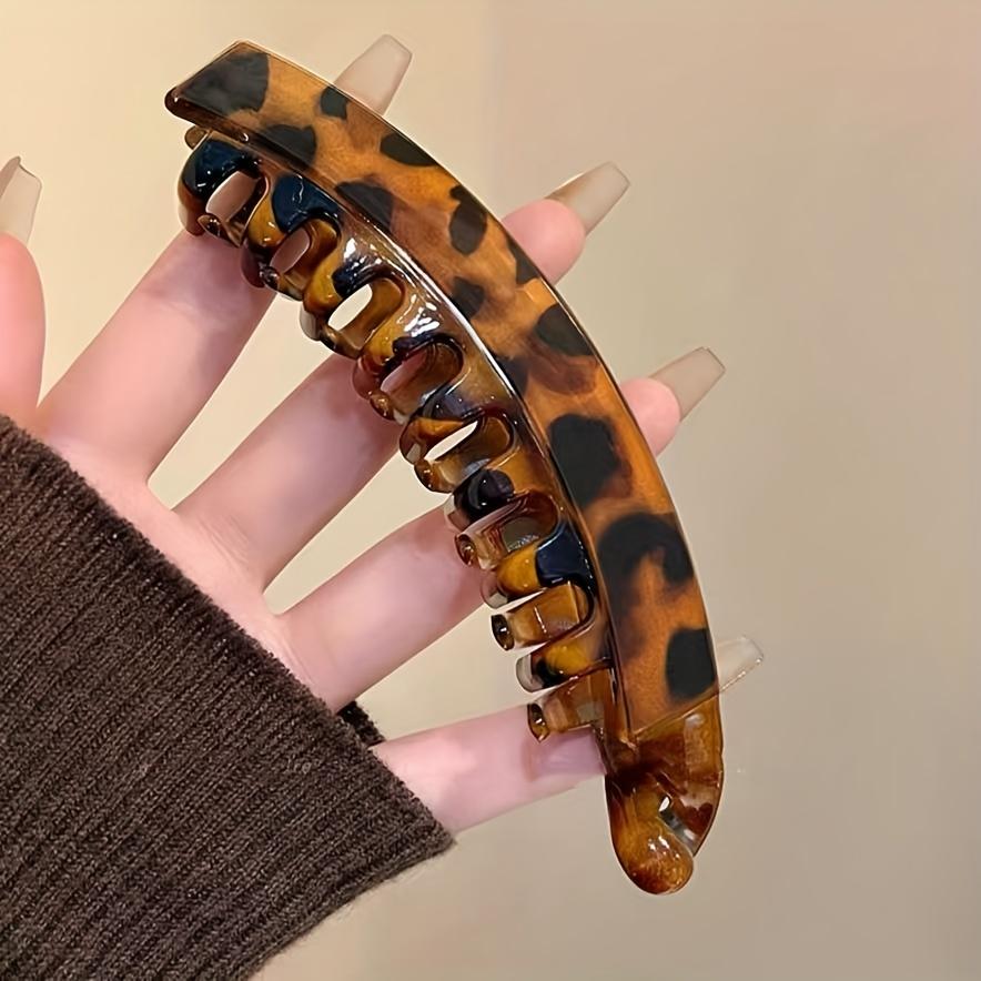 1 Large Capacity Hair Clip, Women's Banana Clip with Back Comb Suitable for Ponytails, Vertically Twisted Hair Accessories