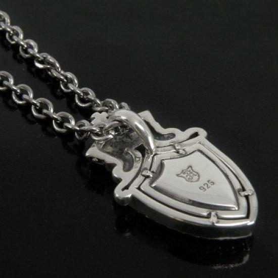ArtemisClassic Onyx Emblem Charm Silver Accessory Brand Jewelry Silver 925 Necklace Pendant [Artemis Classic] ac-acp0229 Men's Women's