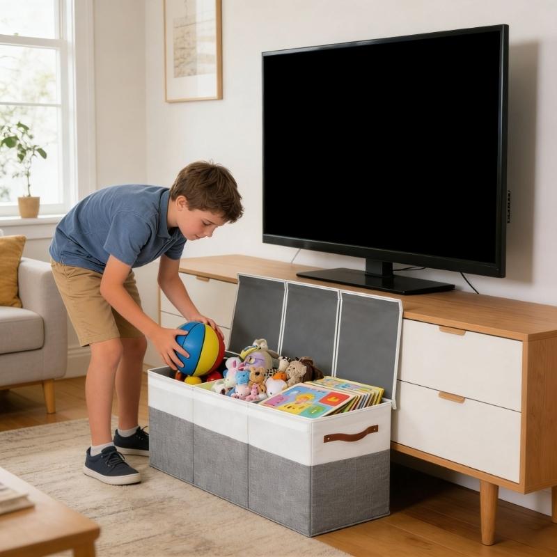 Space Saving Foldable Children s Storage Box 150L Capacity Adjustable Compartments Materials Organizers top sale China Mainland 5550₽