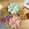 1 Stück 4-Fächer-Servierteller Vorspeisen-Schneideplatten Dessertteller Wiederverwendbare Kunststoff-Snackschalen Runde Gewürzschalen