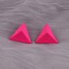 New Korean Neon Yellow Green Round Square Acrylic Stud Earrings For Women Geometric Triangle Matt Earrings Jewelry Party Gifts